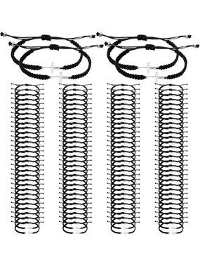 120 Pcs Adjustable Christian Cross Bracelets Set - Faith-Inspired Jewelry Bulk